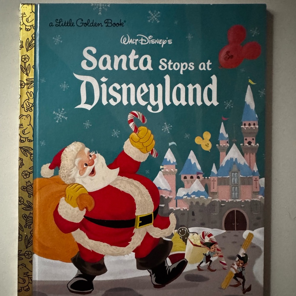 “Santa Stops at Disneyland” Little Golden Book